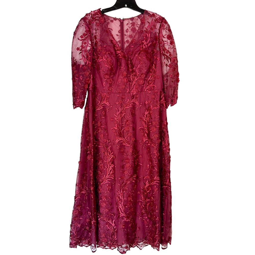 Lace Overlay Semi-Formal Dress